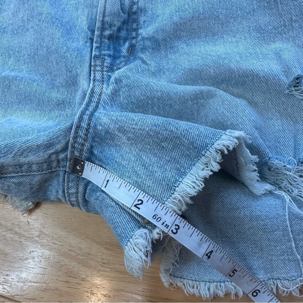 Old Navy Womens High Rise O.G. Straight Distressed Jean Shorts Sz 18 Stretch NWT - Picture 5 of 8